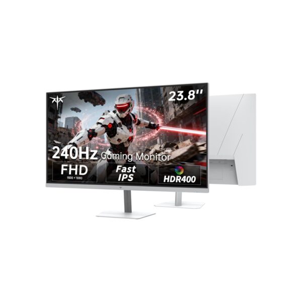 KTC 24 Inch 240Hz Gaming Monitor, FHD PC Computer Monitor, White, H24F7