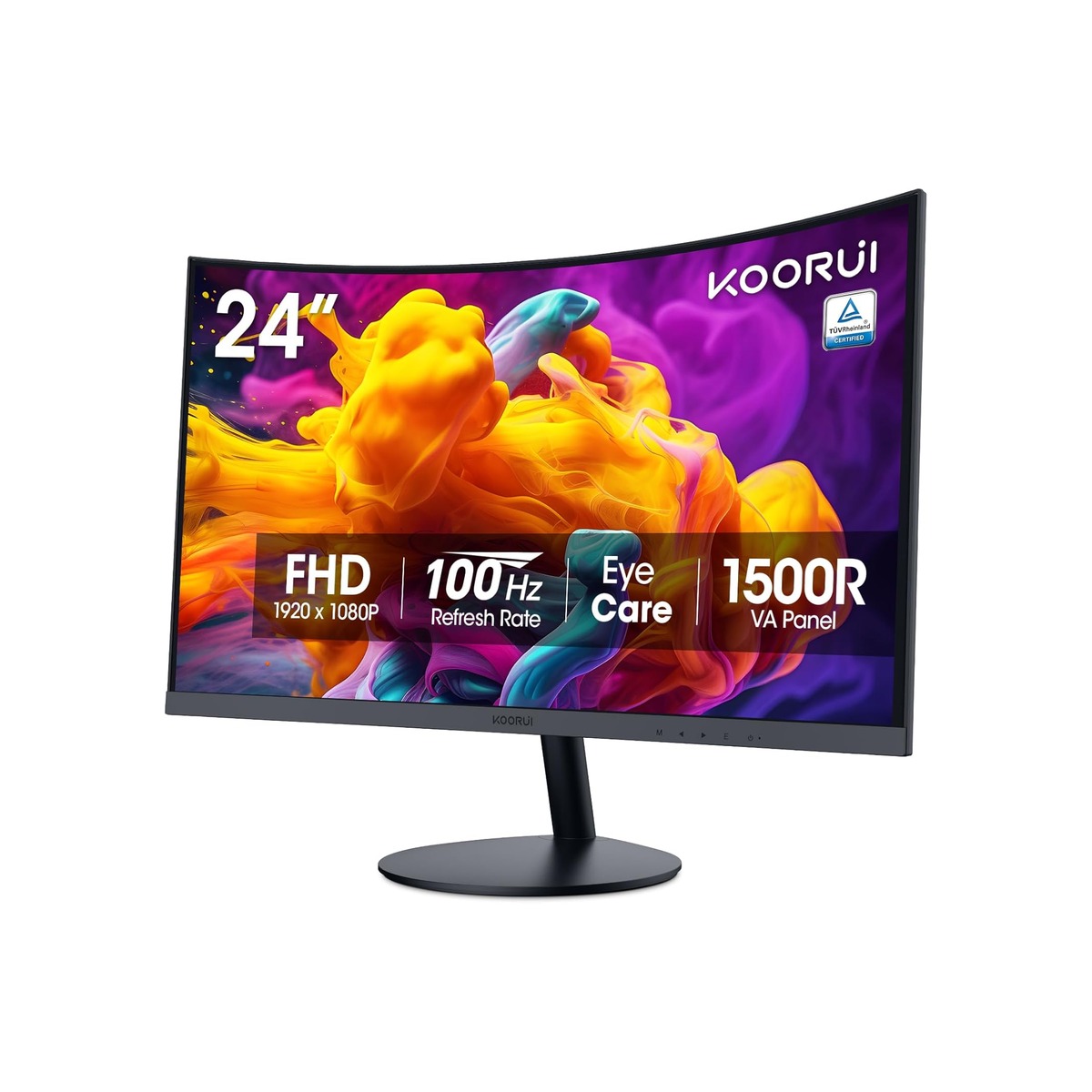 KOORUI 24 inch Curved Computer Monitor, FHD 100Hz VA 1500R PC Screen-1 KOORUI 24 inch Curved Computer Monitor, FHD 100Hz VA 1500R PC Screen - Image 1