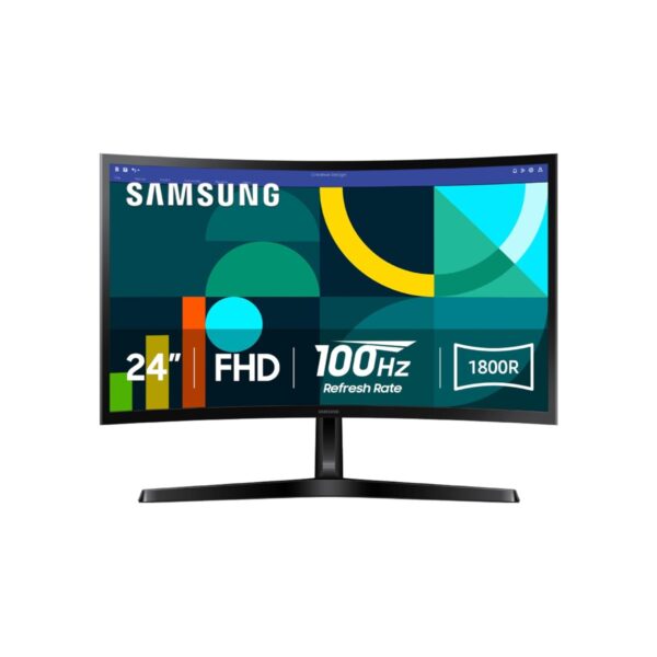 Samsung 24" Essential S3 (S36GD) Series FHD 1800R Curved Computer Monitor