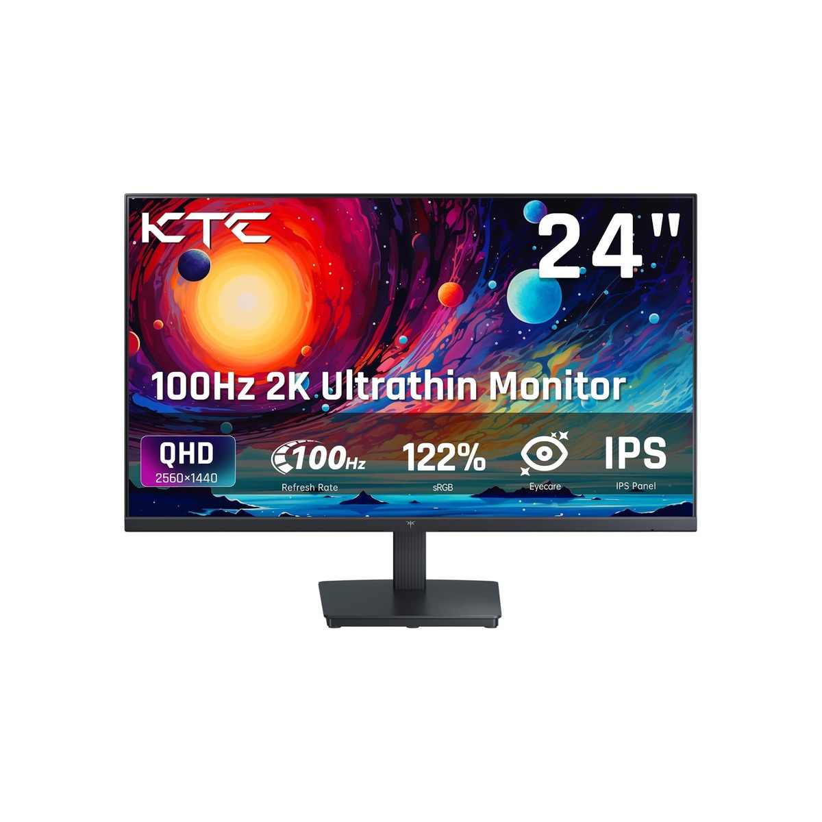 KTC 24 Inch QHD 100Hz Computer Monitor, IPS Monitor 2K 1440P, H24T27-1 KTC 24 Inch QHD 100Hz Computer Monitor, IPS Monitor 2K 1440P, H24T27 - Image 1