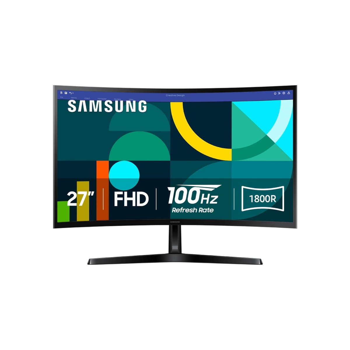 Samsung 27" Essential S3 (S36GD) Series FHD 1800R Curved Computer Monitor-1 Samsung 27" Essential S3 (S36GD) Series FHD 1800R Curved Computer Monitor - Image 1