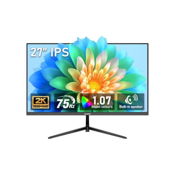 Gawfolk 27 inch IPS 2K QHD (2560×1440) Computer Monitor 75Hz Gaming PC Screen