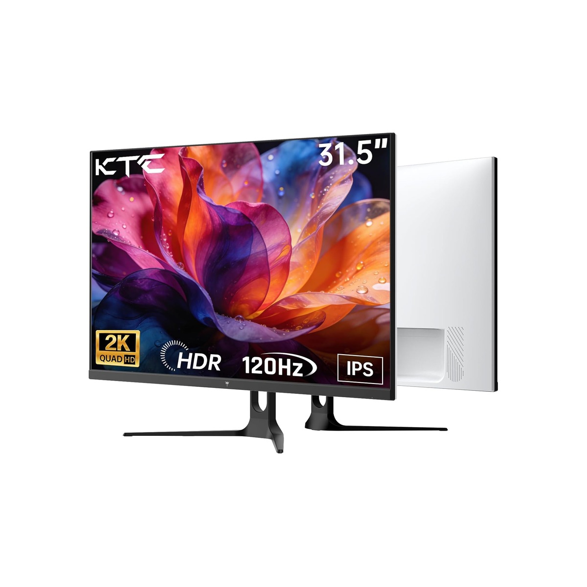 KTC 32 Inch 2K Computer Monitor, QHD 120Hz Monitor with IPS Panel, White-1 KTC 32 Inch 2K Computer Monitor, QHD 120Hz Monitor with IPS Panel, White - Image 1