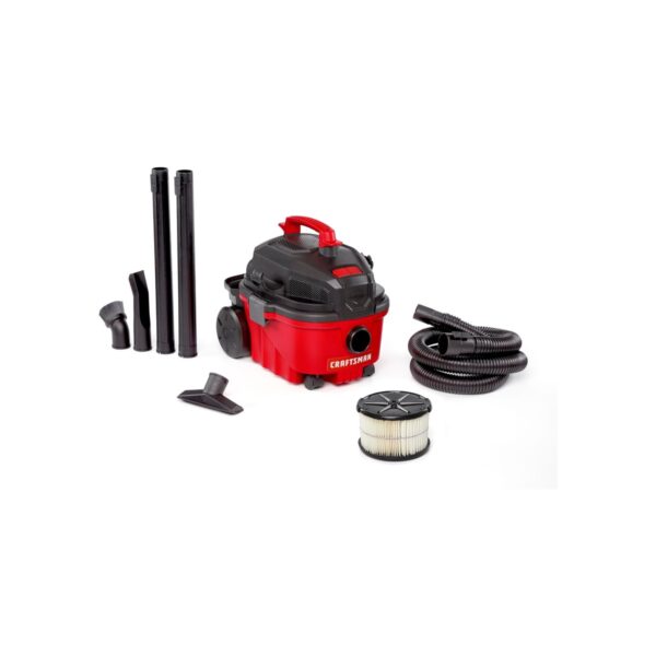 CRAFTSMAN CMXEVBE17040 4 Gallon 5.0 Peak HP Wet Dry Shop Vacuum