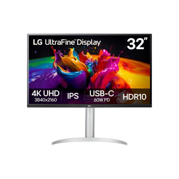 LG 32UP83AK-W 32-inch Ultrafine 4K UHD (3840 x 2160) IPS Computer Monitor, 60Hz