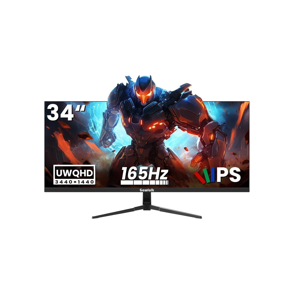 Gawfolk 34 Inch Ultrawide Gaming Monitor, 165Hz UWQHD (3440x1440) IPS Computer-1 Gawfolk 34 Inch Ultrawide Gaming Monitor, 165Hz UWQHD (3440x1440) IPS Computer - Image 1