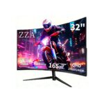 ZZA 32 Inch Curved Monitor 165Hz Gaming Computer Monitor QHD 1440p VA Panel
