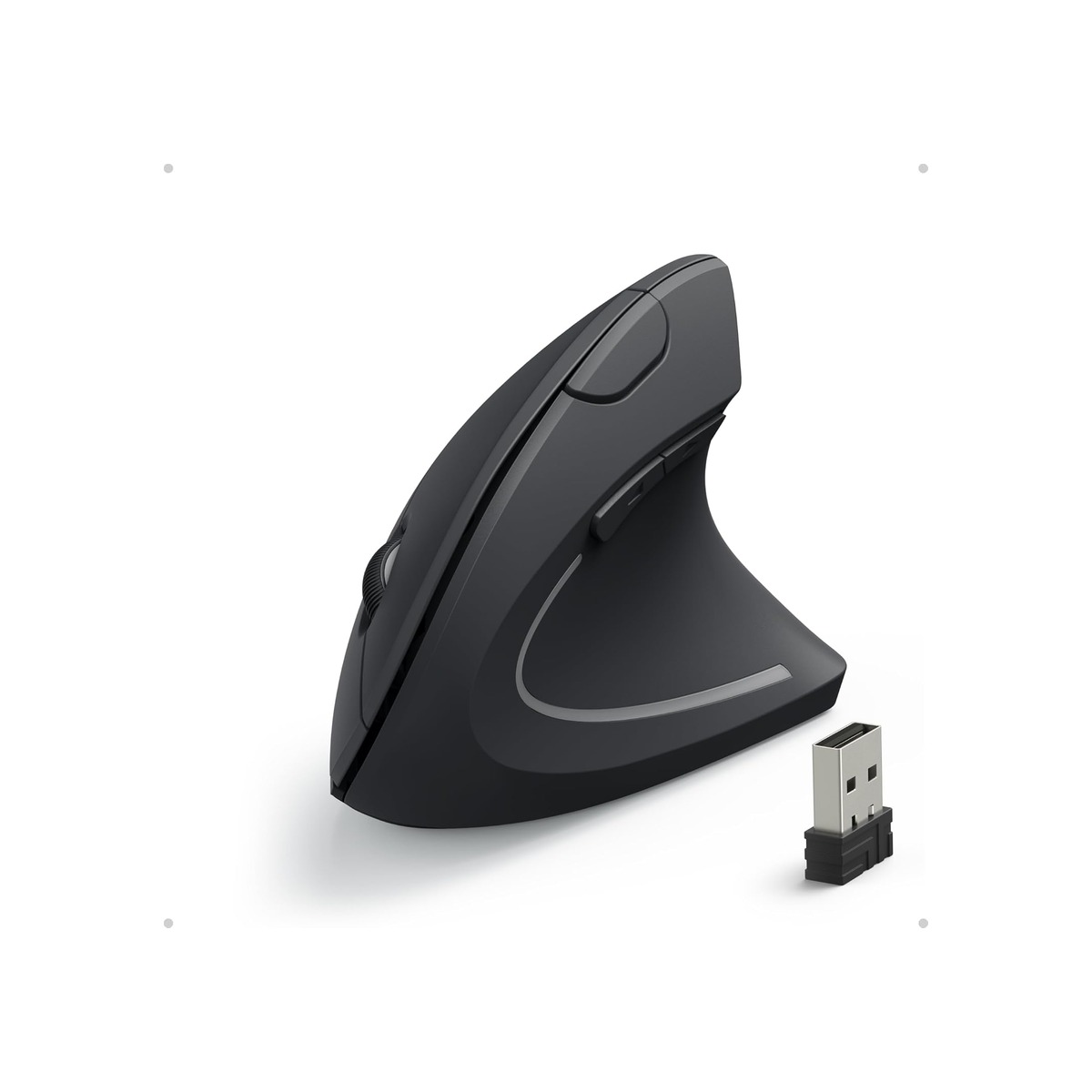 Anker 2.4G Wireless Ergonomic Mouse, Right Hand Vertical Mouse USB Receiver-1 Anker 2.4G Wireless Ergonomic Mouse, Right Hand Vertical Mouse USB Receiver - Image 1