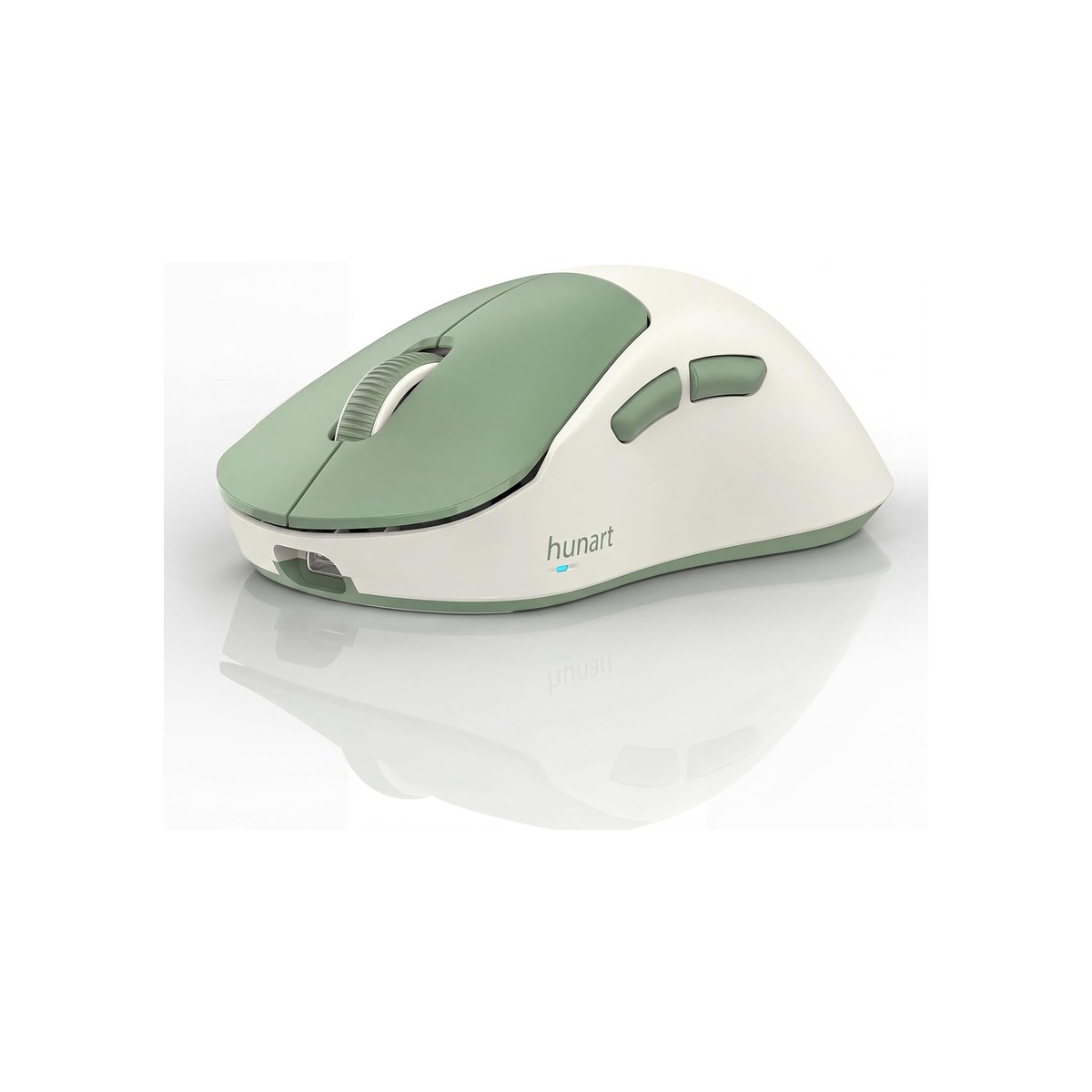 hunart H6 49g Wireless Mouse, Bluetooth & 2.4GHz, Rechargeable, Green-1 hunart H6 49g Wireless Mouse, Bluetooth & 2.4GHz, Rechargeable, Green - Image 1