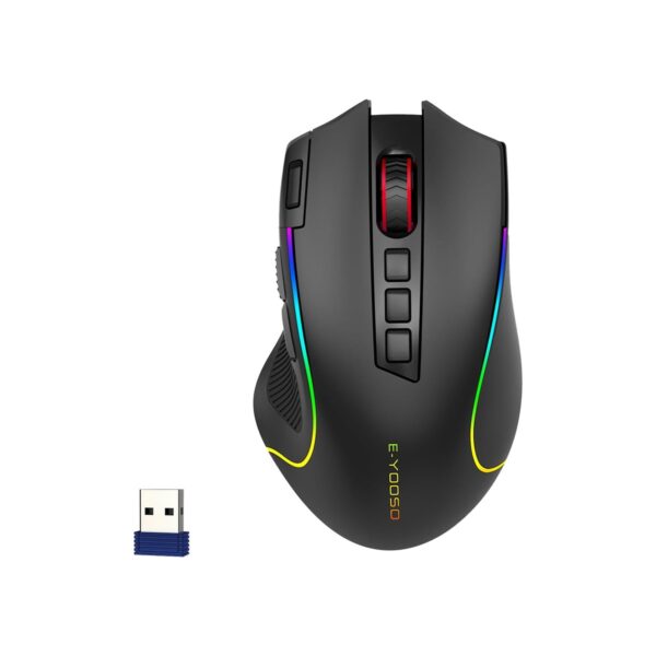 E-YOOSO Premium Wireless Bluetooth Versatile Mouse,8000 DPI,6 RGB Backlit