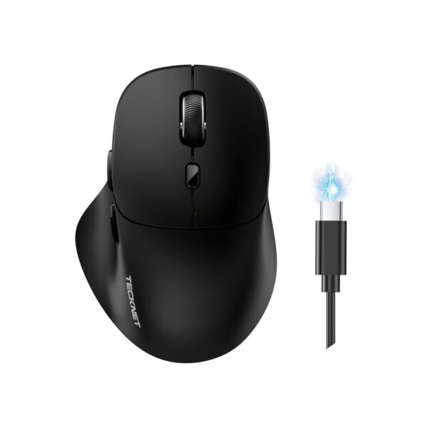 TECKNET Wireless Mouse Bluetooth 5.0/3.0 & 2.4G Rechargeable, Silent Clicks