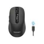 TECKNET Wireless Mouse with LED Display,Tri-Mode Bluetooth Mouse for Laptop