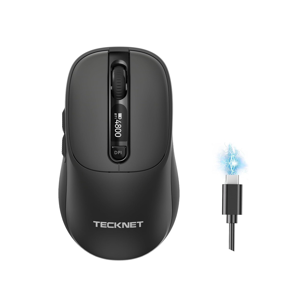 TECKNET Wireless Mouse with LED Display,Tri-Mode Bluetooth Mouse for Laptop-1 TECKNET Wireless Mouse with LED Display,Tri-Mode Bluetooth Mouse for Laptop - Image 1