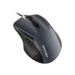 TECKNET USB Wired Mouse with Forward Backward Keys & 4 Adjustable DPI Gray