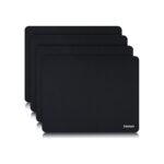 Senetem 4-Pack Mouse Pad, Smooth Gaming Mousepad, Non-Slip Black