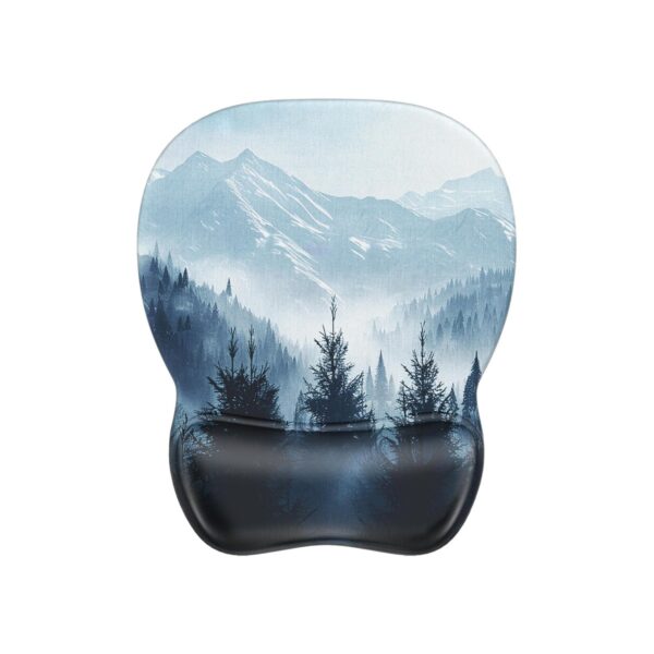 MROCO Ergonomic Mouse Pad with Gel Wrist Rest, 9.4 x 8.1 in, Cloud Forest