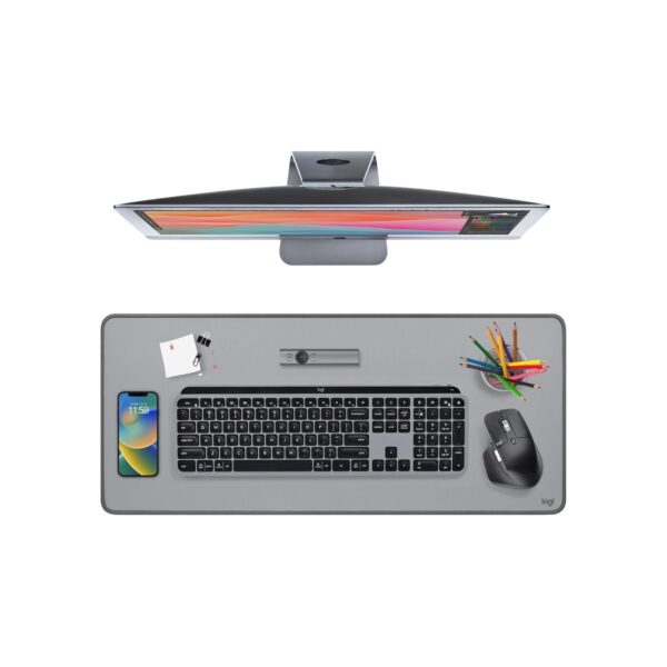 Logitech Desk Mat Studio Series Large Pad 30L x 70W cm - Mid Grey