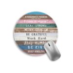 Inspirational Quote Work Mouse Pad, Positive Small Round Mousepad
