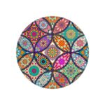 BOSOBO Cute Mouse Pad, Round Mandala Mouse Mat with Design