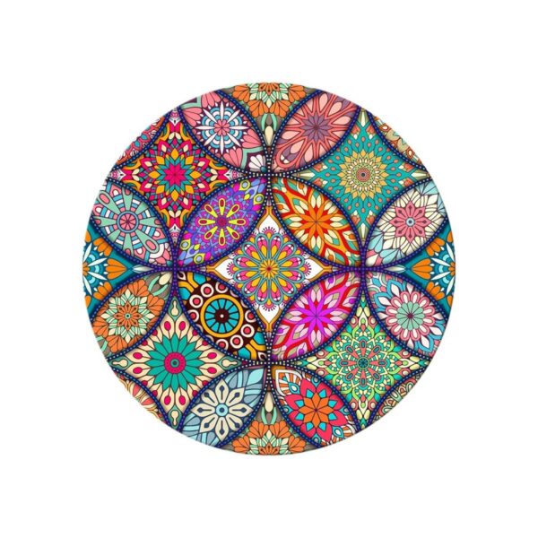 BOSOBO Cute Mouse Pad, Round Mandala Mouse Mat with Design