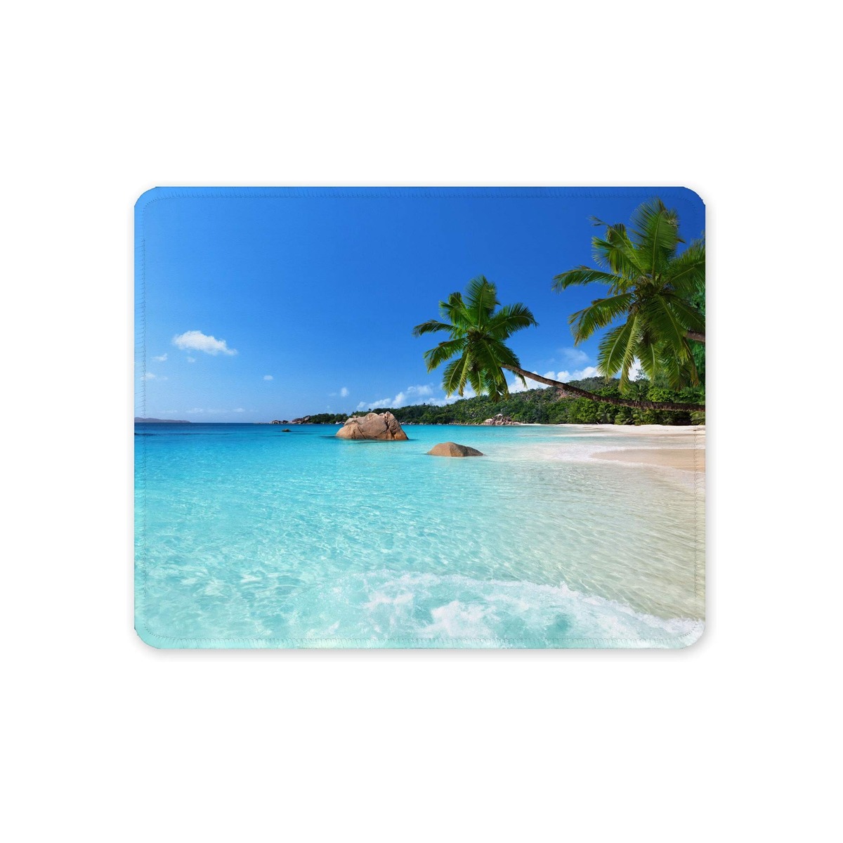 Auhoahsil Mouse Pad, 12 x 10 in Summer Beach Theme Computer Mouse Pad for Desk-1 Auhoahsil Mouse Pad, 12 x 10 in Summer Beach Theme Computer Mouse Pad for Desk - Image 1