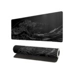 Brecoy Japanese Sea Wave Large Mouse Pad, Anime Black Gaming