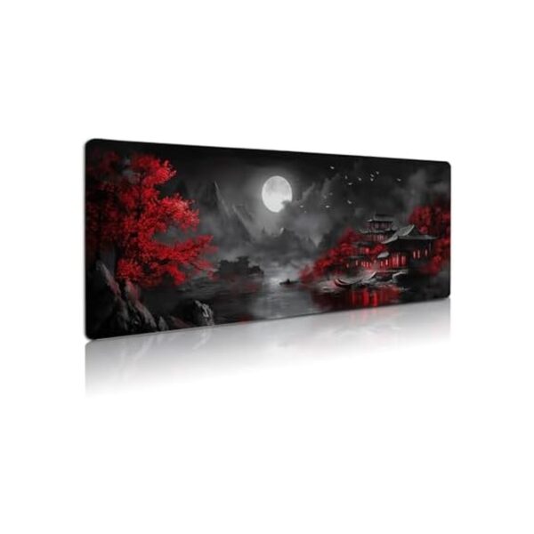 Extended Gaming Mouse Pad, Large Mouse Mat 3 mm Nature Rubber Base Mousepad with