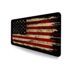 Retro American Flag XL Gaming Mouse Pad with Stitching Edge Laptop Desk Mat