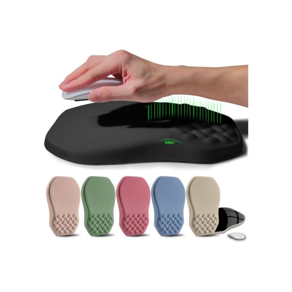 Ergonomic Raised Mouse Pad Wrist Support with Bilateral Slope Memory Foam