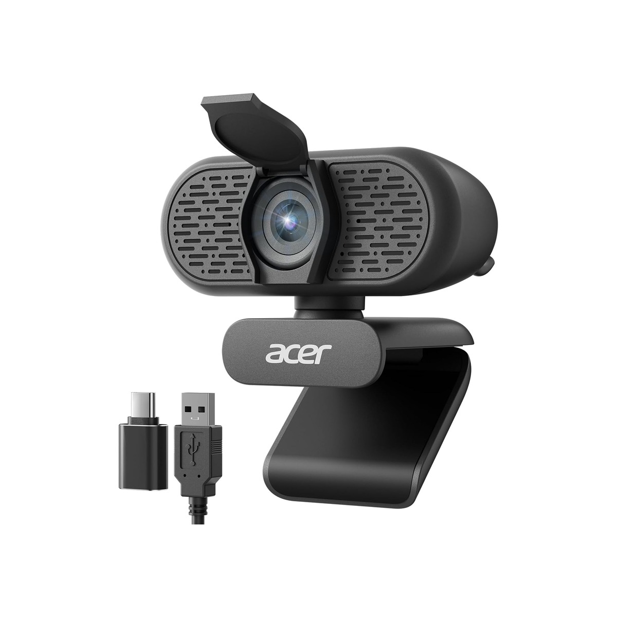 Acer 1080p Webcam USB Plug and Play Webcam for PC with Noise Cancellation-1 Acer 1080p Webcam USB Plug and Play Webcam for PC with Noise Cancellation - Image 1