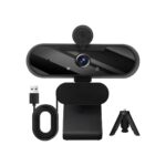 HD 1080P Webcam with Built-in Microphone and Rotatable Tripod