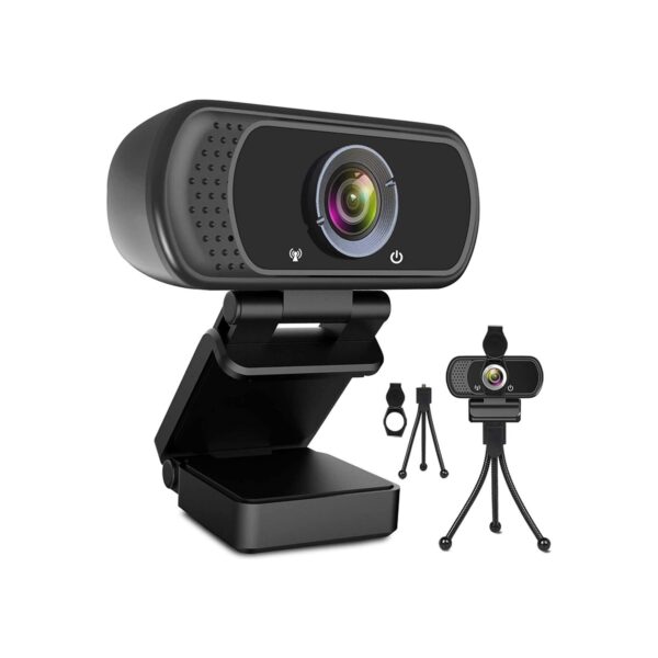 ToLuLu 1080P Webcam with Microphone, HD Webcam Web Camera with Tripod Stand