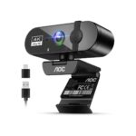 AOC 4K Webcam for PC, Streaming Computer Camera with Noise-Canceling Mic