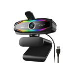 1080P Webcam with Microphone, Full HD Web Camera with RGB Light for Pc