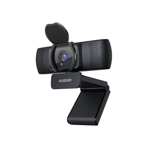 AUSDOM AF640 1080P Webcam with Microphone, 90°FOV USB PC Camera Webcam with