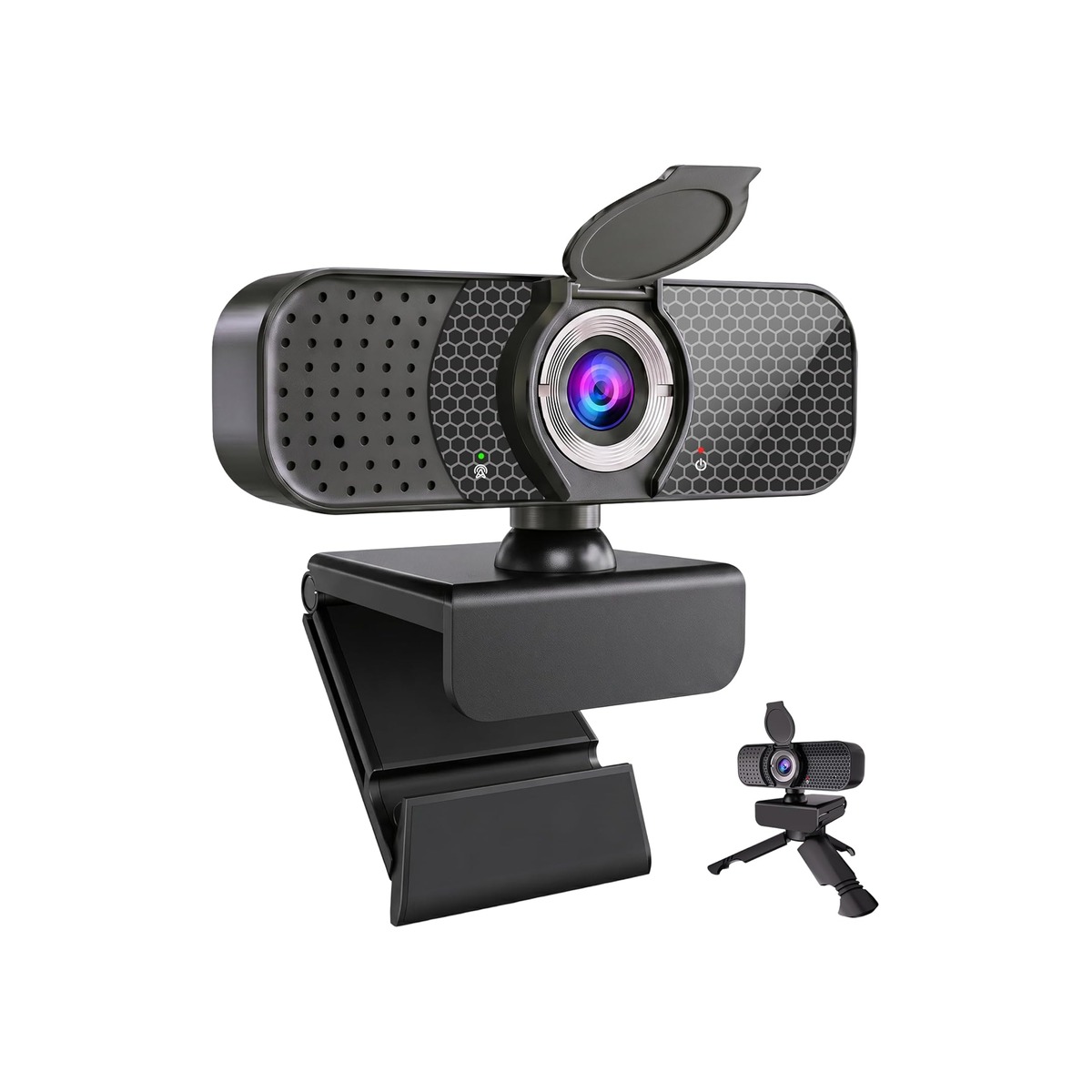 C26 1080P Computer Camera for Desktop with USB-A to USB-C Adapter-1 C26 1080P Computer Camera for Desktop with USB-A to USB-C Adapter - Image 1