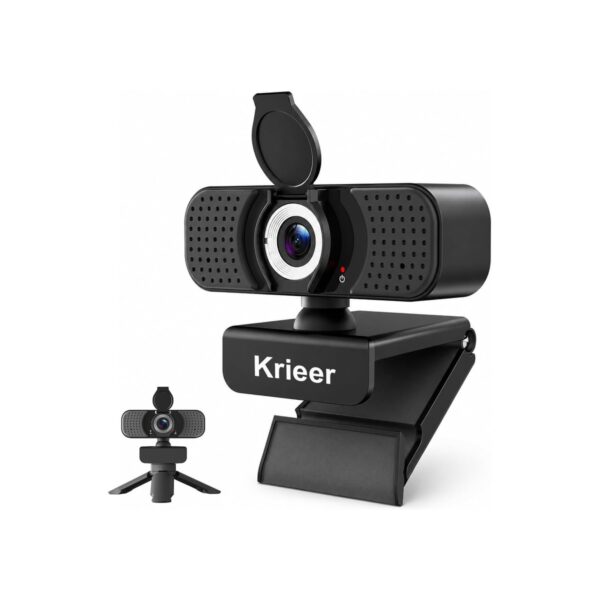 1080P Webcam with Microphone, USB Camera for PC and Laptop, Privacy Cover