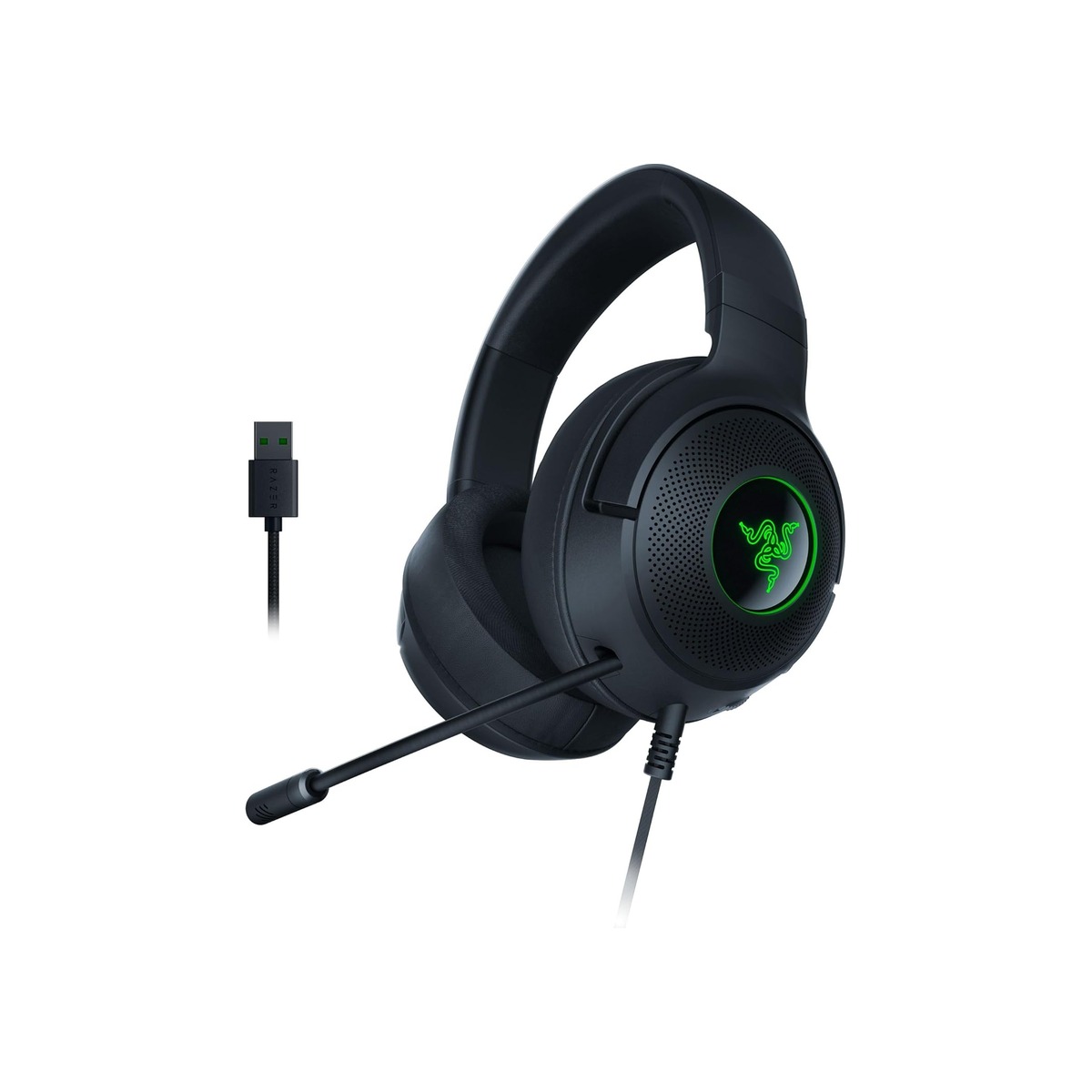Razer Kraken V3 X Wired USB Gaming Headset, Lightweight, Black-1 Razer Kraken V3 X Wired USB Gaming Headset, Lightweight, Black - Image 1