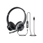 USB Headset with Microphone, 3.5mm Wired Computer Headsets with Noise Cancelling
