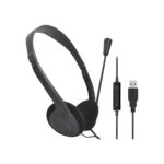 USB Computer Headset, PC Headphone with Clear Chat Microphone