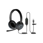 Cyber Acoustics AC-5008A USB Stereo Headset with Microphone for PC – Wired USB
