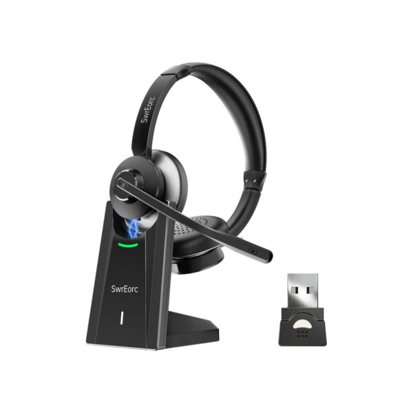 Bluetooth Headset, Wireless Headset with Mic for Work