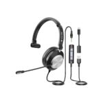 Voistek USB Headset with Microphone for PC, Wired Work Headset (One Ear)
