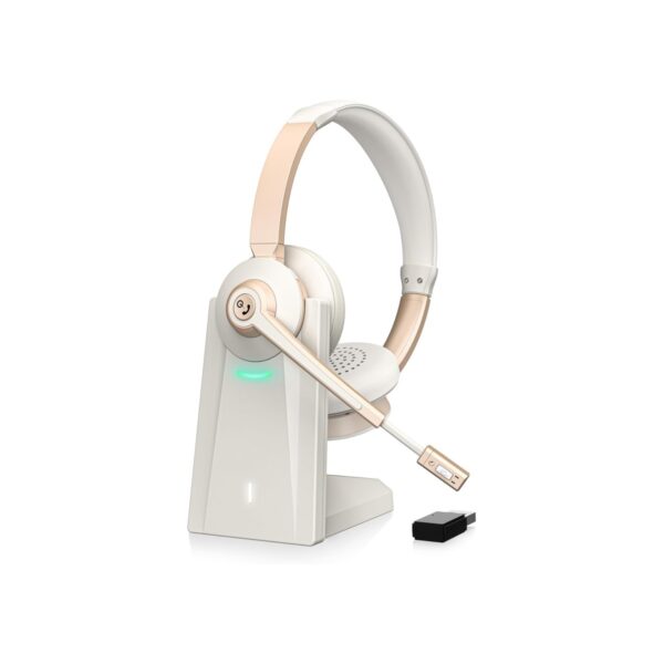 Wireless Headset, Bluetooth Headphones with Microphone AI Noise Canceling/Charge