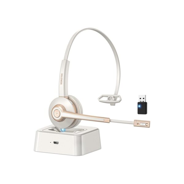 Bluetooth Headset with Microphone,Wireless Headset V5.2 with AI Noise Canceling
