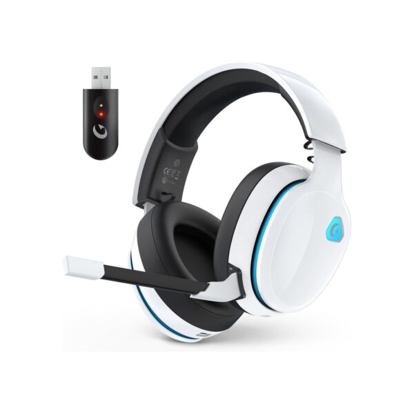 AOC 2.4GHz Wireless Gaming Headset for PS5, PS4, PC, Switch, 45Hr, White