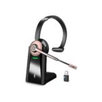 Wiressless Headset with Mic for Work, Bluetooth Headset with Noise Cancelling