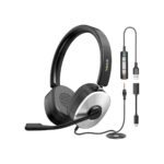 Wantek USB Headset with Microphone for PC, Wired On-Ear Headphones