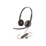 Poly Blackwire 3220 Wired Headset with Mic, Hi-Fi Stereo Sound
