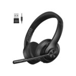 AOC Wireless Headset with Mic for Work, Bluetooth 5.4 Computer Headphones